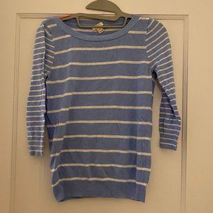 J. Crew Light Blue Striped Sweater (Size XS)
